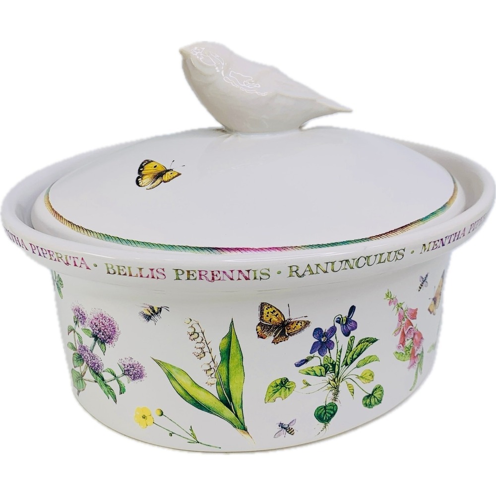 Hallmark‎ Marjolein Bastin WILDFLOWER MEADOW COVERED CASSEROLE Dish Oval 2 Quart